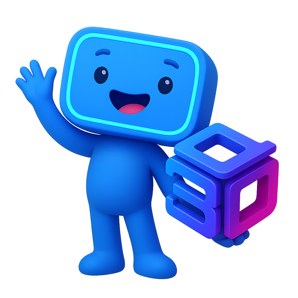 Qubi character for About page